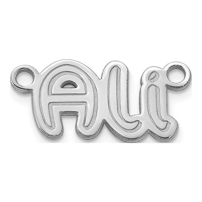 Sterling Silver Personalized Name Plate Pendant – view 2