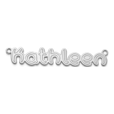 Sterling Silver Personalized Name Plate Pendant – view 4