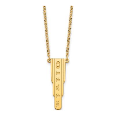 Gold-Plated Sterling Silver Bar Charm