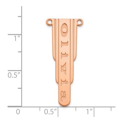 Rose Gold-Plated Sterling Silver Personalized Bar Charm – view 2