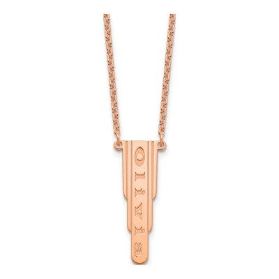 Rose Gold-Plated Sterling Silver Personalized Bar Charm