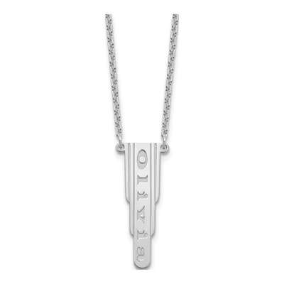 Sterling Silver Vertical Bar Charm