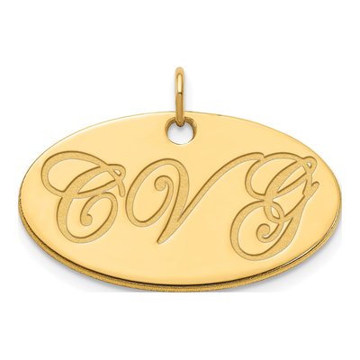 Gold-Plated Sterling Silver Personalized Name Plate Pendant – view 2