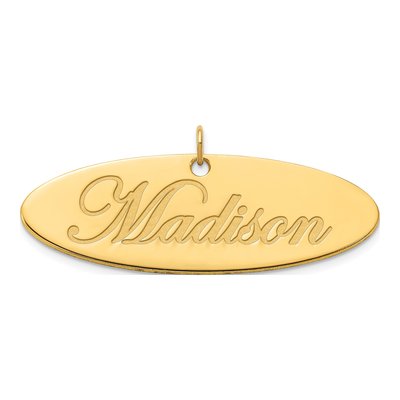 Gold-Plated Sterling Silver Personalized Name Plate Pendant – view 4
