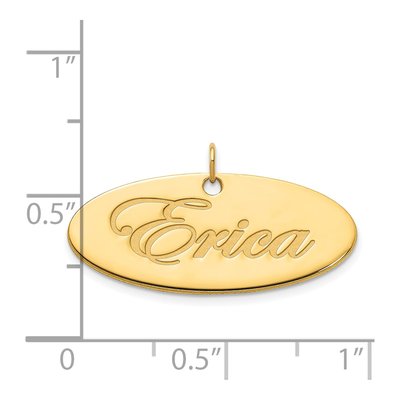Gold-Plated Sterling Silver Personalized Name Plate Pendant – view 5