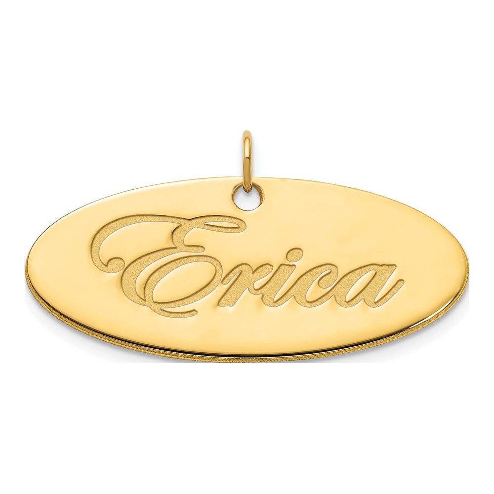Gold-Plated Sterling Silver Personalized Name Plate Pendant