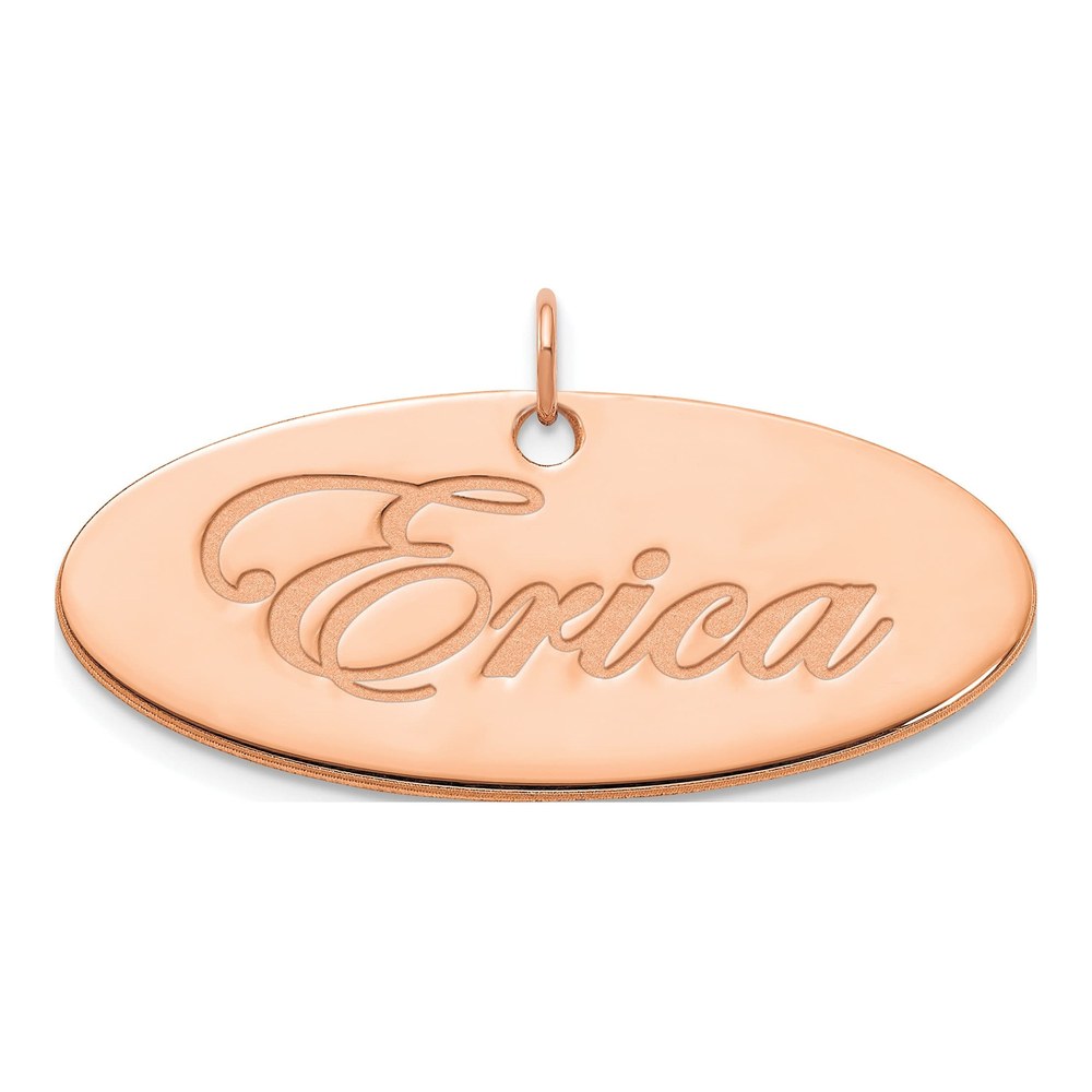 Rose Gold-Plated Sterling Silver Personalized Name Plate Pendant