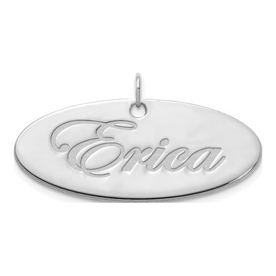 Sterling Silver Personalized Name Plate Pendant