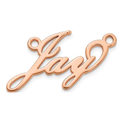 14K Rose Gold Personalized Name Plate Pendant – view 2