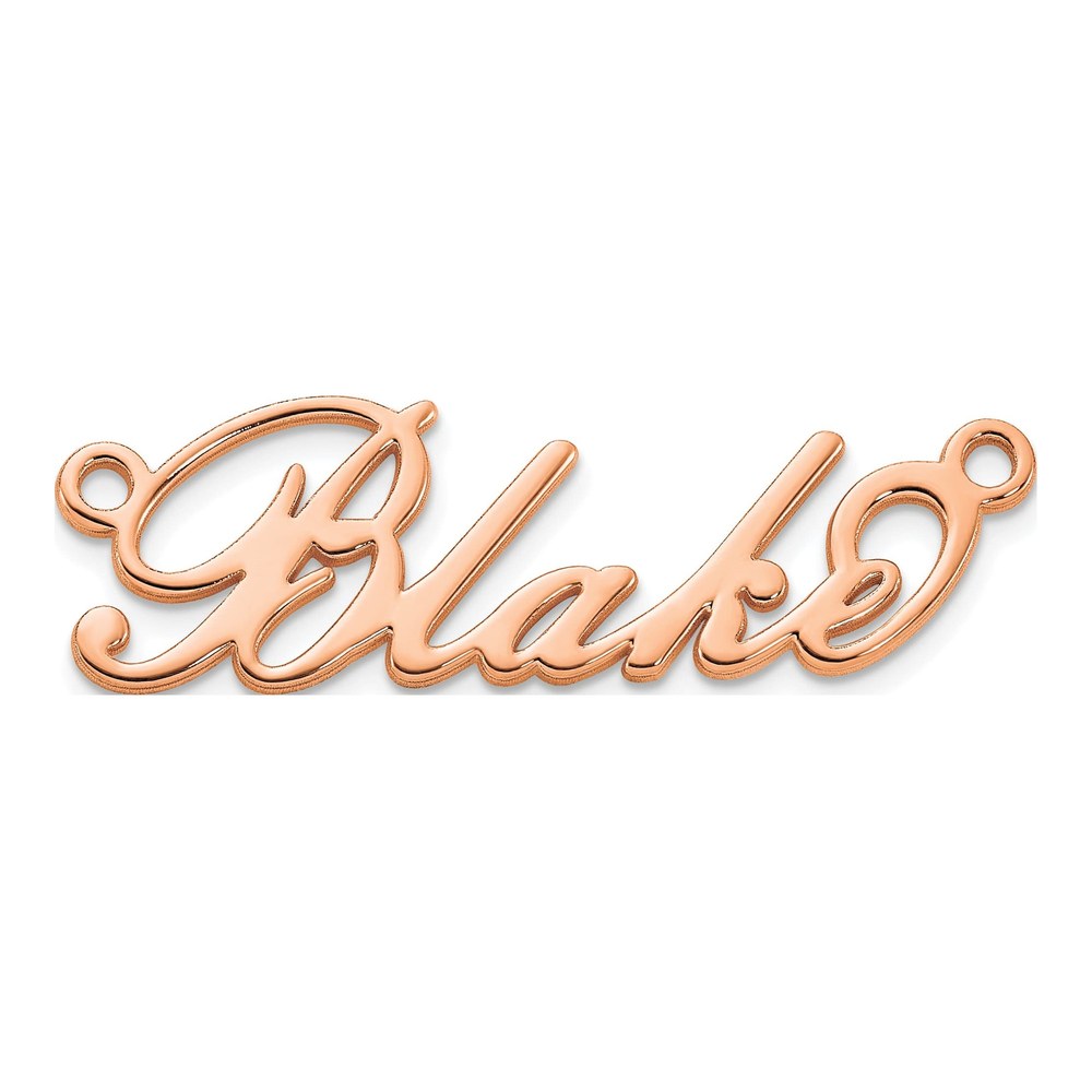 14K Rose Gold Personalized Name Plate Pendant