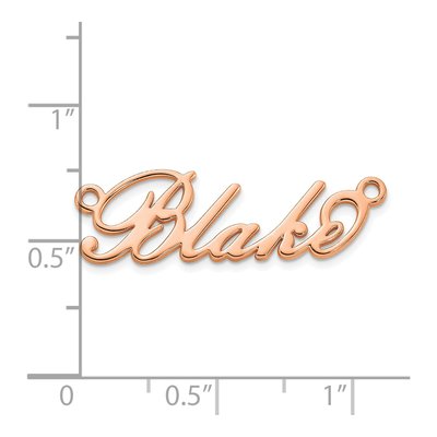Rose Gold-Plated Sterling Silver Personalized Name Plate Pendant – view 5