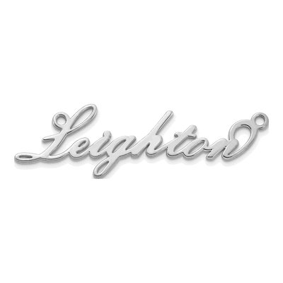 Sterling Silver Personalized Name Plate Pendant – view 3