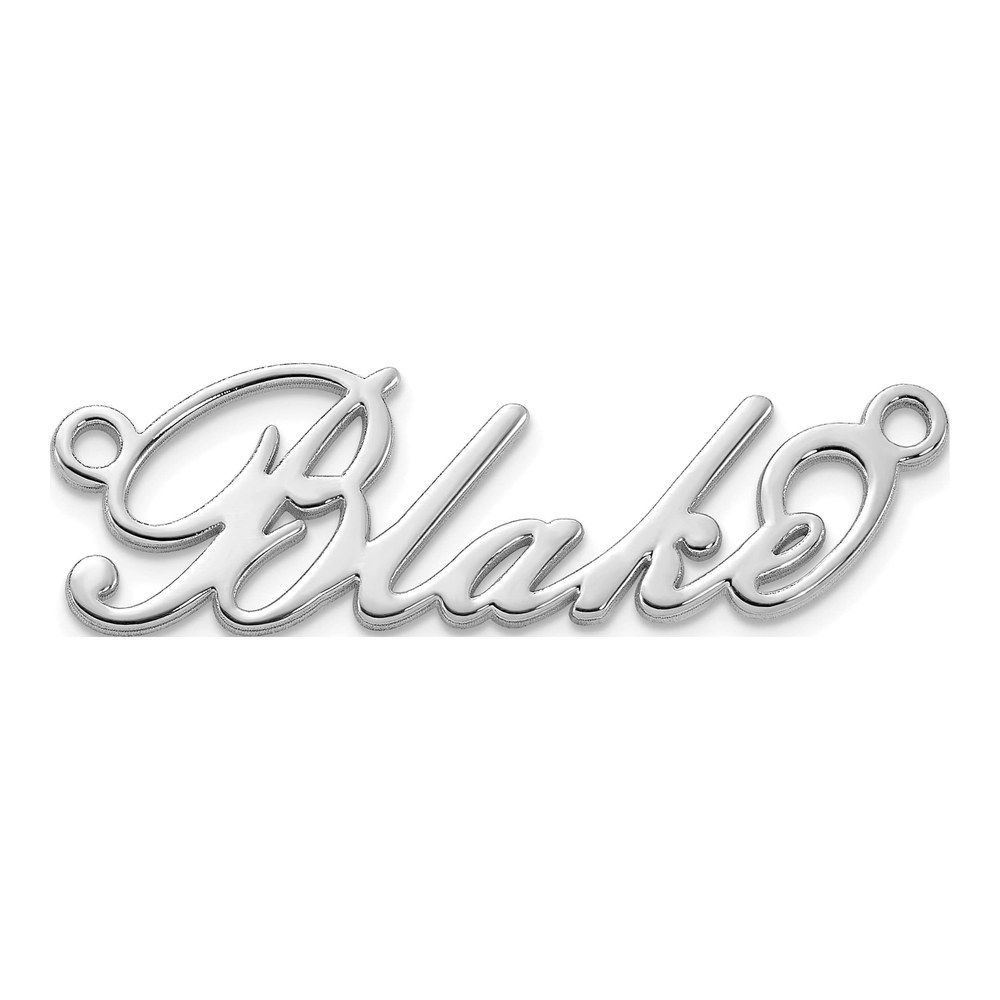 14K White Gold Personalized Name Plate Pendant
