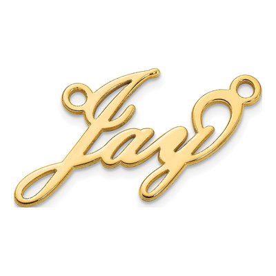 14K Yellow Gold Personalized Name Plate Pendant – view 2