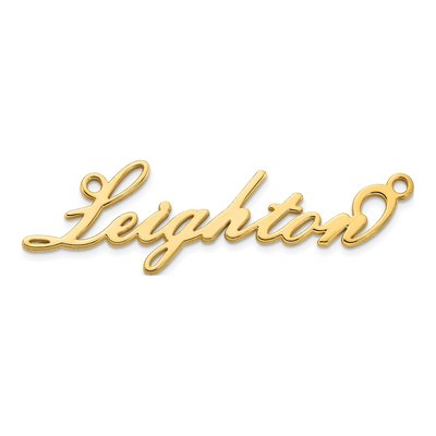 14K Yellow Gold Personalized Name Plate Pendant – view 3