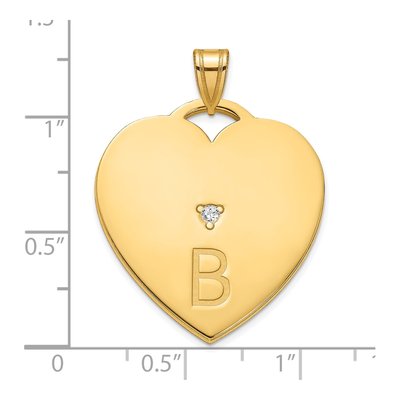 Gold-Plated Sterling Silver Diamond Personalized Letter Pendant – view 4