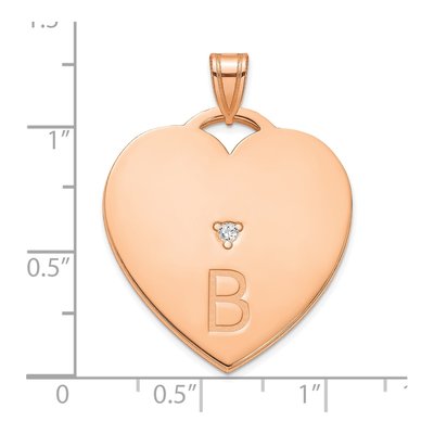 Rose Gold-Plated Sterling Silver Diamond Letter Charm – view 4