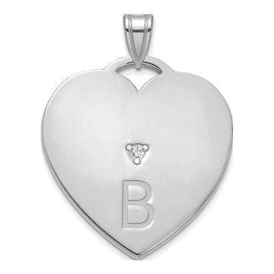 Sterling Silver Diamond Letter Charm – view 2