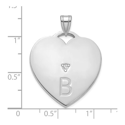Sterling Silver Diamond Letter Charm – view 4