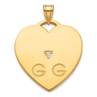 Gold-Plated Sterling Silver Diamond 2-Letter Initial Charm – view 2