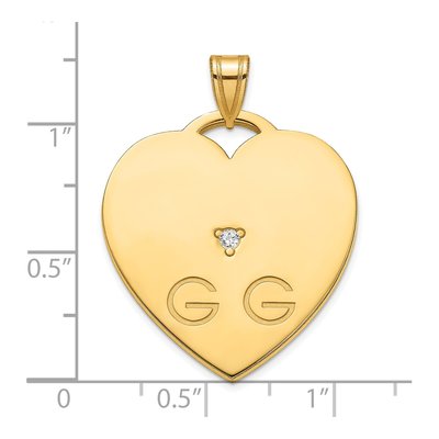 Gold-Plated Sterling Silver Diamond 2-Letter Initial Charm – view 3