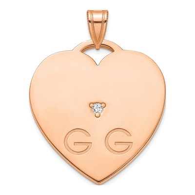 Rose Gold-Plated Sterling Silver Diamond 2-Letter Charm – view 2