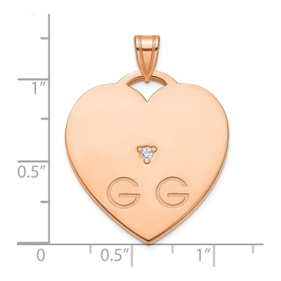 Rose Gold-Plated Sterling Silver Diamond 2-Letter Charm – view 3