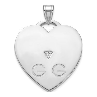 Sterling Silver Diamond Personalized 2-Letter Charm – view 2