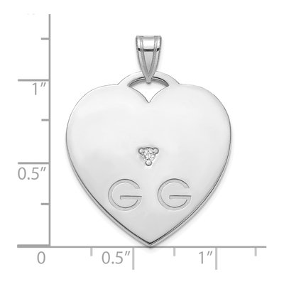 Sterling Silver Diamond Personalized 2-Letter Charm – view 3