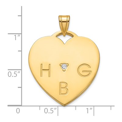 Gold-Plated Sterling Silver Diamond Personalized 3-Letter Charm – view 3