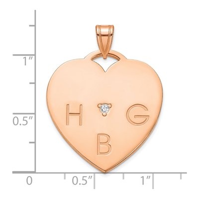 Rose Gold-Plated Sterling Silver Diamond 3-Letter Charm – view 3