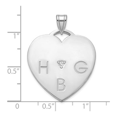 Sterling Silver Diamond 3-Letter Initial Charm – view 3