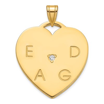 Gold-Plated Sterling Silver Diamond Personalized 4-Letter Charm – view 2