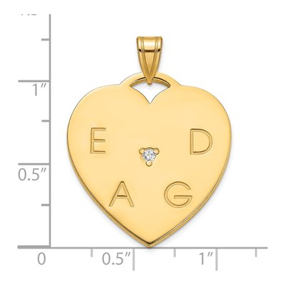 Gold-Plated Sterling Silver Diamond Personalized 4-Letter Charm – view 3
