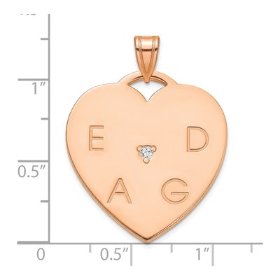Rose Gold-Plated Sterling Silver Diamond Personalized 4-Letter Charm – view 3