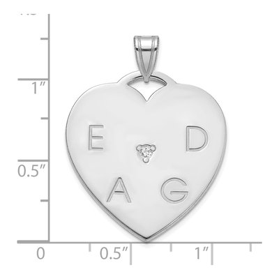 Sterling Silver Diamond 4-Letter Charm – view 3
