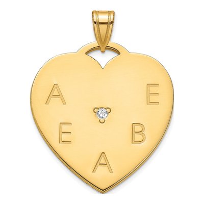Gold-Plated Sterling Silver Diamond 5-Letter Name Pendant – view 2