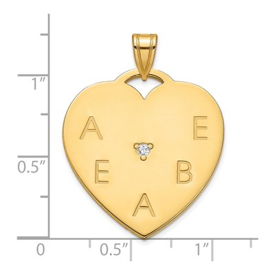 Gold-Plated Sterling Silver Diamond 5-Letter Name Pendant – view 3