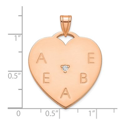 Rose Gold-Plated Sterling Silver Diamond Personalized 5-Letter Charm – view 3