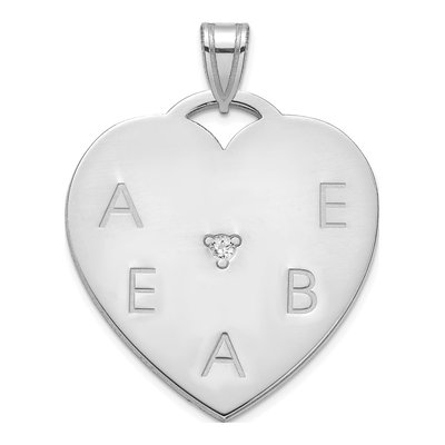 Sterling Silver Diamond 5-Letter Personalized Charm – view 2