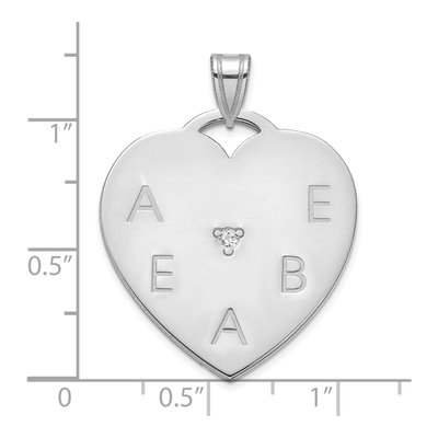 Sterling Silver Diamond 5-Letter Personalized Charm – view 3