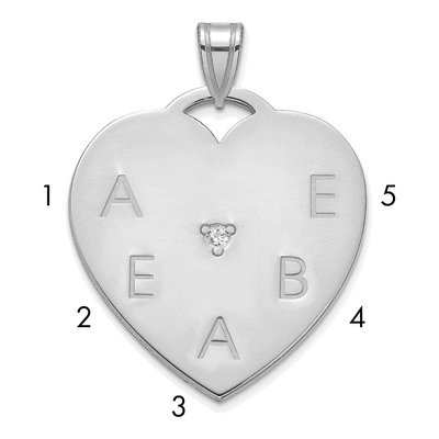 Sterling Silver Diamond 5-Letter Personalized Charm