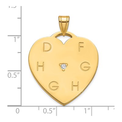 Gold-Plated Sterling Silver Diamond Personalized Letter Charm – view 3