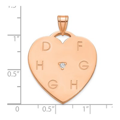Rose Gold-Plated Sterling Silver Diamond Personalized Letter Charm – view 3