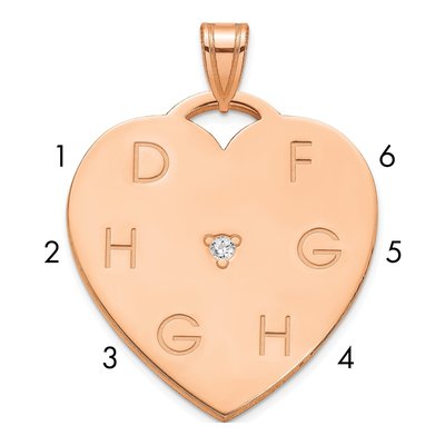 Rose Gold-Plated Sterling Silver Diamond Personalized Letter Charm