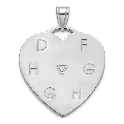 Sterling Silver Diamond Personalized Letter Charm – view 2