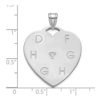 Sterling Silver Diamond Personalized Letter Charm – view 3