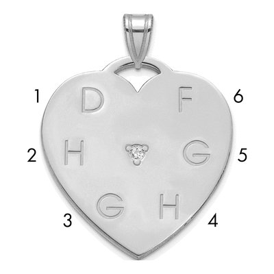 Sterling Silver Diamond Personalized Letter Charm