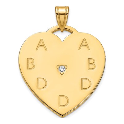 Gold-Plated Sterling Silver Diamond Letter Charm – view 2