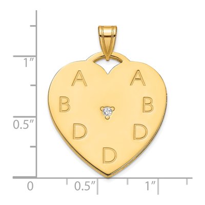 Gold-Plated Sterling Silver Diamond Letter Charm – view 3